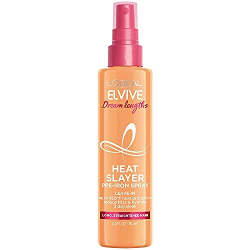 L&#39;Oreal Paris Elvive Dream Lengths Heat Slayer Pre-Iron Spray Leave-In, 4.4 Ounce