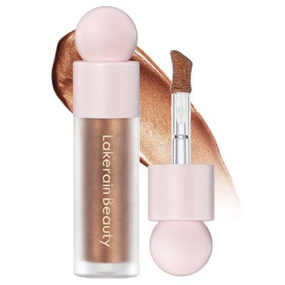 Jutqut Liquid Highlighter, Shimmer Face Body Highlighter Wand,Waterproof and Long-lasting Cream Smooth Highlighter Illuminator, Silky Natural Glow Makeup Stick for Body, 04#CANDLELIGHT