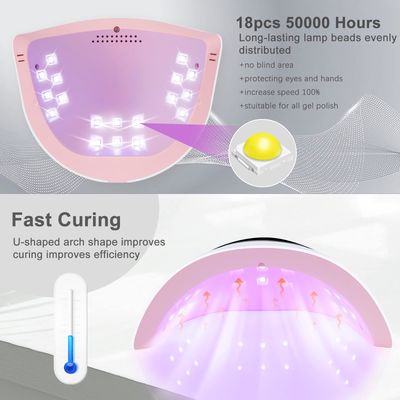 UV LED Nail Lamp, LKE LED Nail Lamp 72W UV Light for Nails with 3 Timer Setting &amp; LCD Touch Display Screen Nail Lamp Nail Dryer