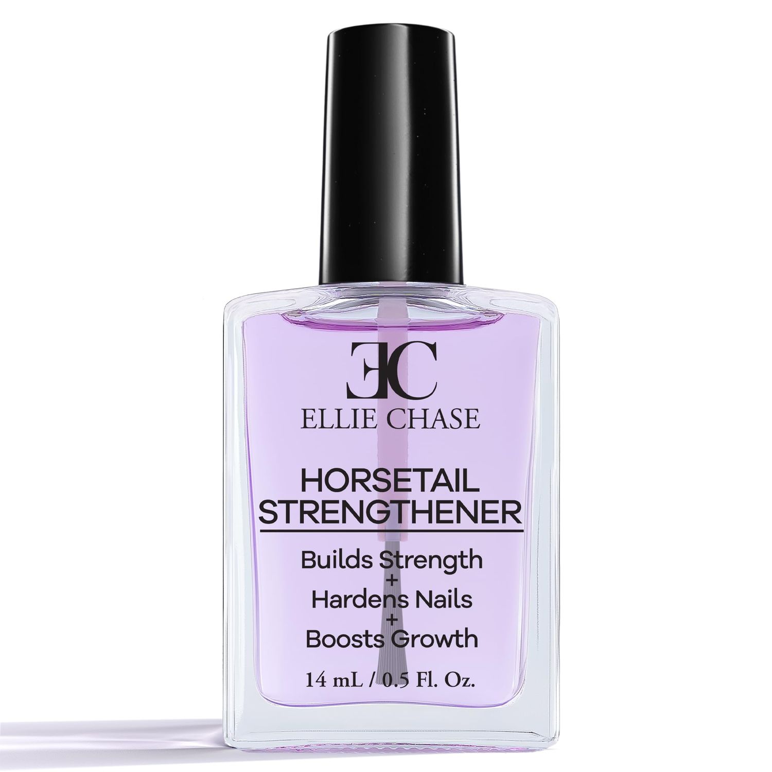 Ellie Chase Horsetail Nail Strengthener, Growth, Hardener, Repair Treatment Polish 0.5 OZHelp Splits, Breaks, Thin, Weak, Chipped, Damaged, Cracked, Peeling NailsGrow Strong Hard Thicker Nails