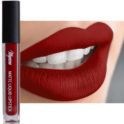 Mynena Red Long-Lasting Matte Liquid Lipstick Intense Color Smudge-Proof &amp; Waterproof Comfortable Hydrating Shea Butter Vegan &amp; Cruelty-Free | Elle