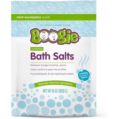 Kids Soothing Bath Salts by The Makers of Boogie Wipes, Hypoallergenic, Naturally Derived, Made with Natural Essential Oils, 36oz Eucalyptus - Pack of 1