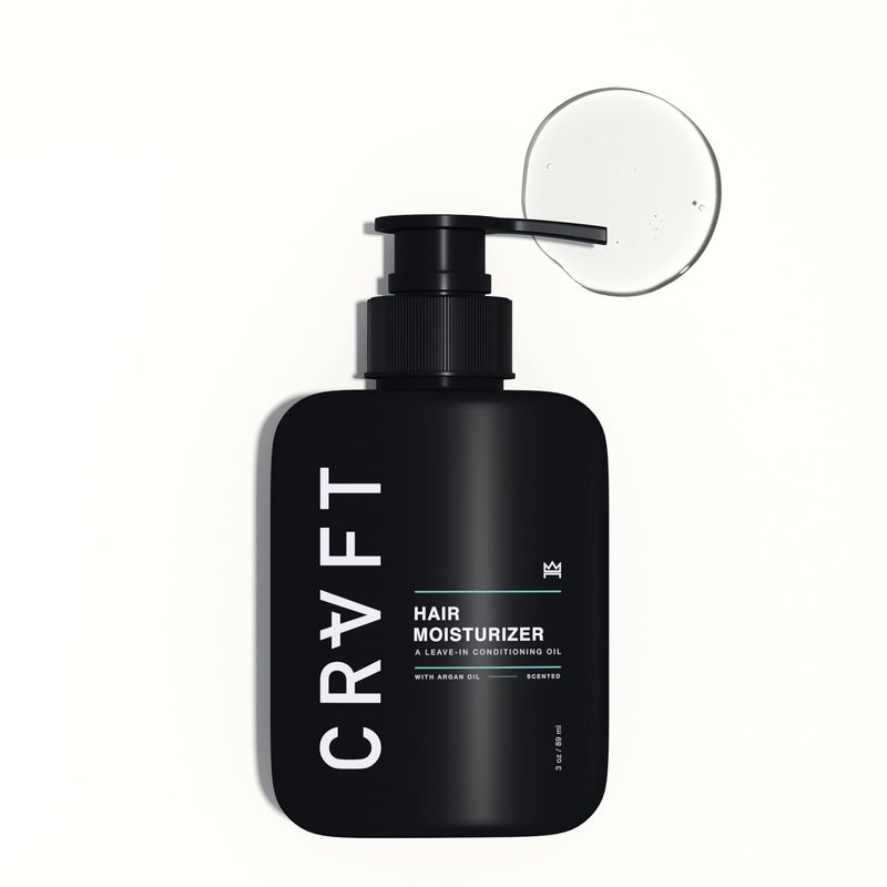 CRVFT Daily Leave in Conditioner For Men OIL | 30 Day Supply | Men's Hair Moisturizer | Hair Oil For Men | For DryDamaged Hair | Scented | (3oz) AM