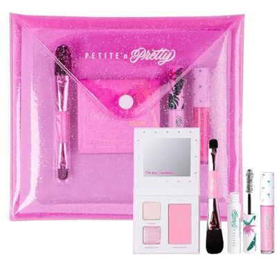 Petite &#39;n Pretty &quot;Amazon Exclusive&quot; Glow Basics Natural Makeup Starter Gift Set for Kids, Tweens &amp; Teens for Eyes, Cheeks &amp; Lips- Clean, Non Toxic