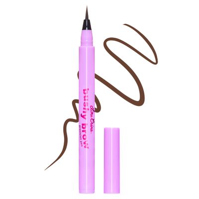 Lime Crime Bushy Brow Pen, Brownie (Natural Dark Brown) - Thin Precision Eyebrow Pencils Define, Shape, Build, Fill In &amp; Flick Up - Eyebrow Filler for Natural Looking Brows - Vegan &amp; Cruelty-Free