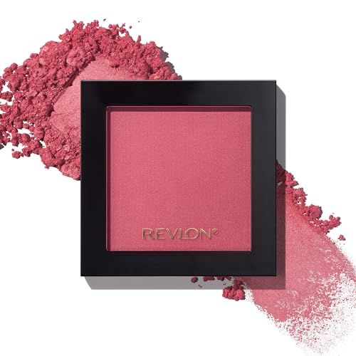 Revlon Powder Blush, Face Makeup Stocking Stuffers for Women, Buildable Color, Lightweight &amp; Smooth Finish, 033 Very Berry, 0.17 oz