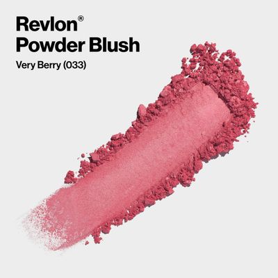 Revlon Powder Blush, Face Makeup Stocking Stuffers for Women, Buildable Color, Lightweight &amp; Smooth Finish, 033 Very Berry, 0.17 oz