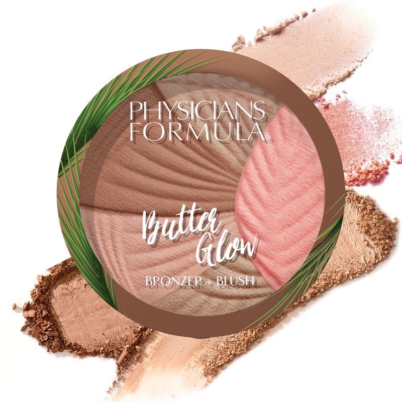 Physicians Formula Butter Glow Bronzer  Blush, Ultra Creamy 2-in-1 Formula, Illuminating &amp; Moisturizing Butter Blend - Healthy Glow