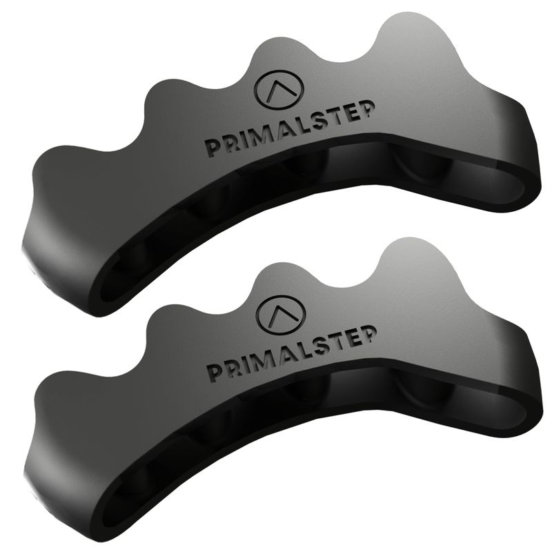 PrimalStep Size XL Toe Separators - Over 50% Thicker &amp; More Durable - Dr. Recommended - Correct Foot, Bunion Pain, Plantar Fasciitis - Toe Straightener for Functional Athletic Mobility (Extra Large)