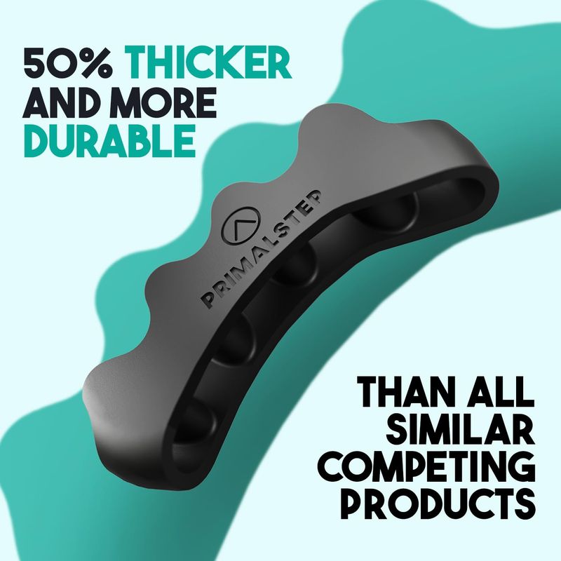 PrimalStep Size XL Toe Separators - Over 50% Thicker &amp; More Durable - Dr. Recommended - Correct Foot, Bunion Pain, Plantar Fasciitis - Toe Straightener for Functional Athletic Mobility (Extra Large)