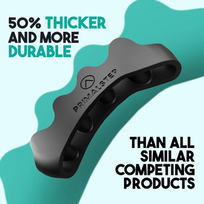 PrimalStep Size XL Toe Separators - Over 50% Thicker &amp; More Durable - Dr. Recommended - Correct Foot, Bunion Pain, Plantar Fasciitis - Toe Straightener for Functional Athletic Mobility (Extra Large)