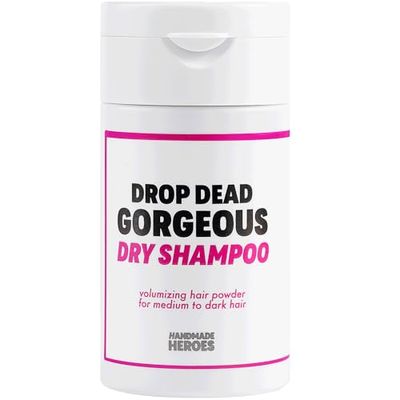 Handmade Heroes Non Aerosol Dry Shampoo Volume Powder | 1.8oz | 100% Natural &amp; Vegan | For Dark Hair &amp; Brunette Hair