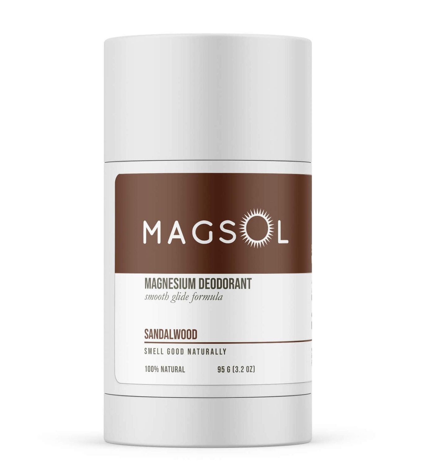 MAGSOL Natural Deodorant for Men &amp; Women - Mens Deodorant with Magnesium - Perfect for Ultra Sensitive Skin, Aluminum Free Deodorant for Women, Baking Soda Free 3.2 oz (Sandalwood)
