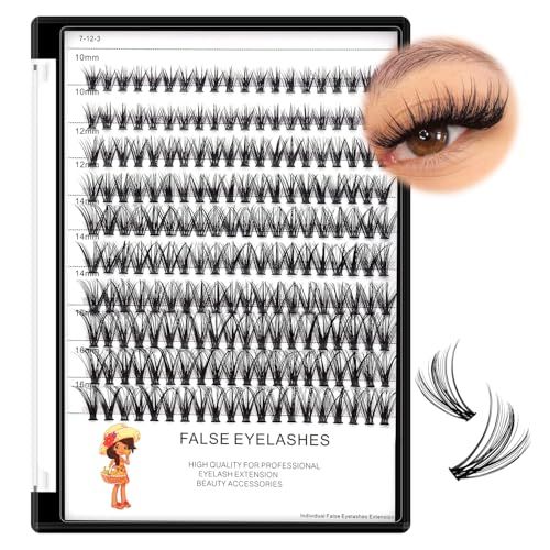 Large Tray-20 Roots Nature Long Cluster False Eyelashes Thickness 0.07mm C Curl Mixed 8-10-12-14mm10-12-14-16mm12-14-16mm Individual Eyelashes Dramatic Volume Eye Lashes (mixed 10-12-14-16mm)