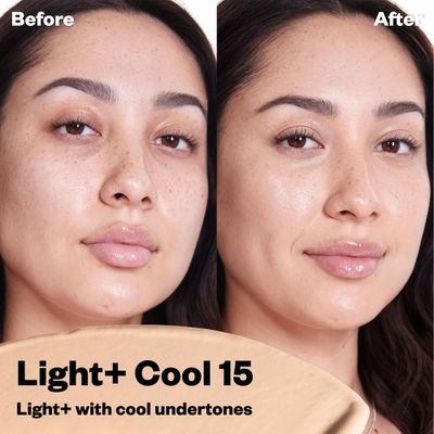 Kosas BB Burst Tinted Face Gel Cream - Supports Healthy Collagen, Smoothes Skin, Hydrates & Moisturizes - Lightweight Buildable Coverage - Light Cool 15, (1 Oz30 ML)