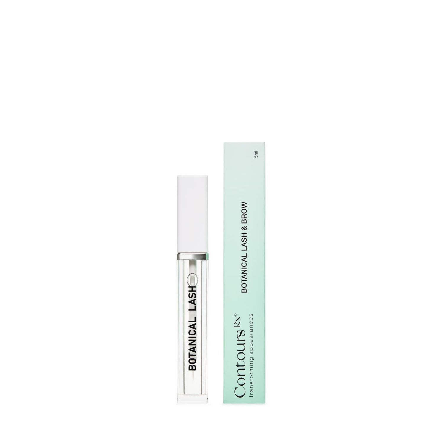 Contours Rx Botanical Lash and Brow Serum - Enhancing Eyebrow Growth &amp; Eyelash Serum with Biotin Oil, Hyaluronic Acid Peptides &amp; Plant Stem Cells - Stronger, Thicker &amp; Fuller Lashes (5 ml)