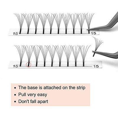 Premade Volume Eyelash Extensions 5D-D-0.10-13 Long Stem .07 .10 Premade Fans Eyelash Extensions Volume Lash Extensions C D Curl Premade Volume Fans (5D-D-0.10,13 mm)
