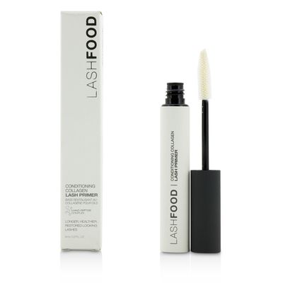 LashFood Conditioning Collagen Fiber Primer | Lash Extender &amp; Thickening Serum Volume Boosting with Collagen, Nano-peptide Complex, Panthenol Lash Mascara Feathery Long Full Eyelashes .27oz