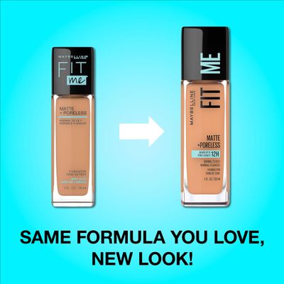 Maybelline Fit Me Matte  Poreless Liquid Oil-Free Foundation Makeup, Classic Ivory, 1 Count (Packaging May Vary)