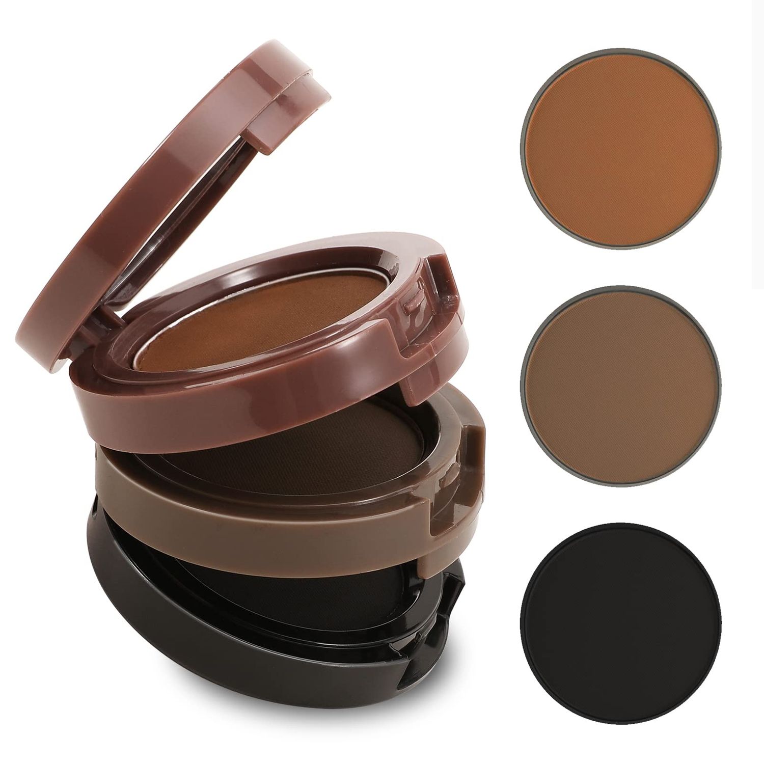 Boobeen 3 Color eyebrow Powder Palette, Waterproof Powder Eyebrow Makeup, Brow Definer Powder Eyebrow Filler to Shape Perfect Brow