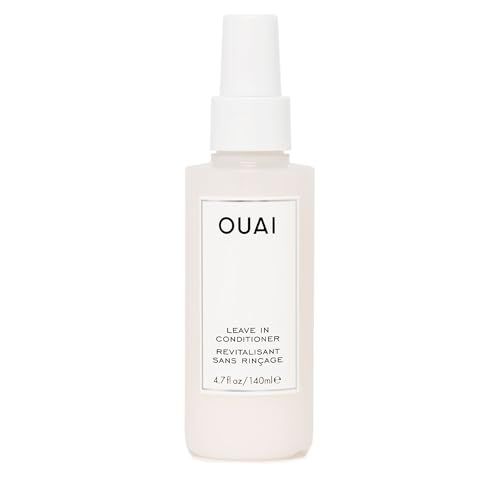 OUAI Leave In Conditioner &amp; Heat Protectant Spray - Prime Hair for Style, Smooth Flyaways, Add Shine and Use as Detangling Spray - No Parabens, Sulfates or Phthalates (4.7 oz)