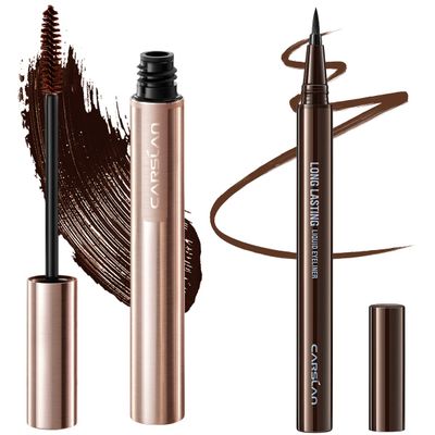 CARSLAN Volume Mascara Original Lengthening Mascara Cruelty Free Lash, No Flaking, No Clumping, Very Brown (2-count)