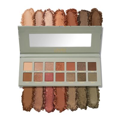 LAURA GELLER NEW YORK The Casual Collection Copper &amp; Khaki 14 Multi-Finish Eyeshadows | 14 Pigmented Eyeshadows Blendable Natural Look