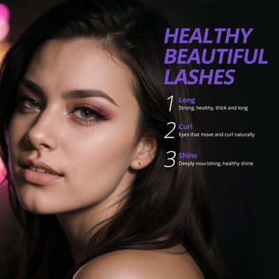 Lash Serum - 8ml Rapid Eyelash Growth Serum, Lash Serum for Eyelash Growth Thickness, Stronger, Healthier Lashes &amp; Brows, Vegan &amp; Cruelty-Free