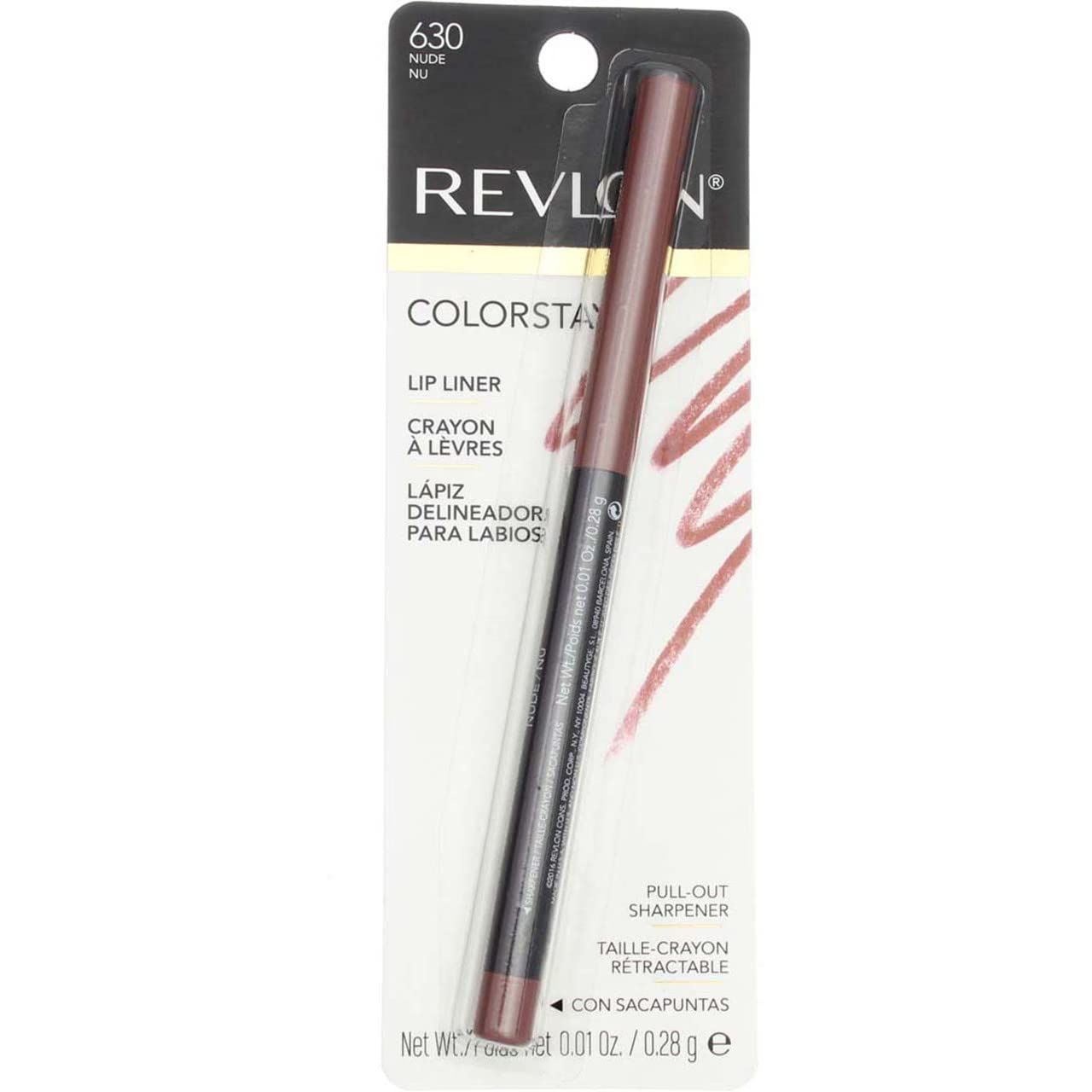 Revlon ColorStay Lip Liner with SoftFlex, Nude 630 1 ea (Pack of 6)