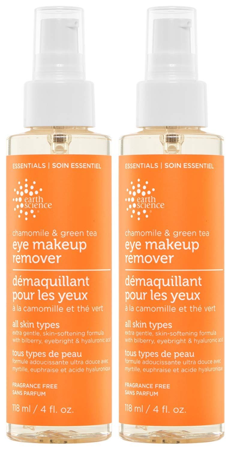 EARTH SCIENCE - Chamomile &amp; Green Tea Natural Eye Makeup Remover (2pk, 4 fl. oz.)