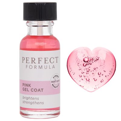 Perfect Formula Pink Gel Coat - Nail Strengthener and Pink Nail Polish, Strengthening Nail Polish for Women, Extra Strong Nail Hardener, Keratin Nail Treatment for Damaged Nails