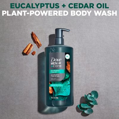 DOVE MEN  CARE Body Wash Eucalyptus  Cedar Oil to Rebuild Skin in the Shower with Plant-Based Cleansers and Moisturizers 26 oz