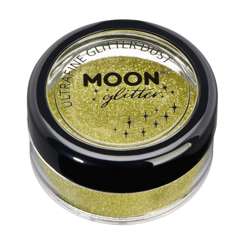 Classic Ultrafine Glitter Dust by Moon Glitter - 100% Cosmetic Glitter for Face, Body, Nails, Hair and Lips - 5g - Gold