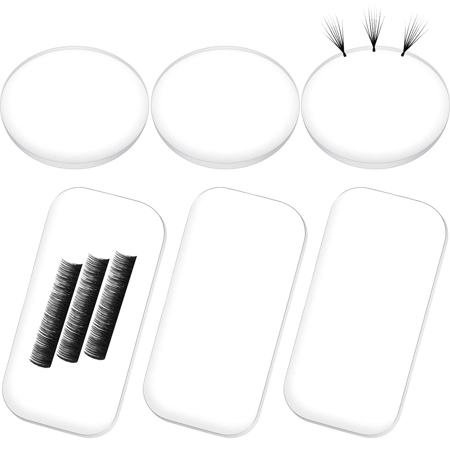 6 Pieces Eyelash Extension Pad Silicone Pads for Lashes Silicone False Eyelash Holder Pads Reusable Eyelash Extension for Loose Lash Grafting Gasket Pallet Eyelash Adhesive Eyelash Extension (Clear)