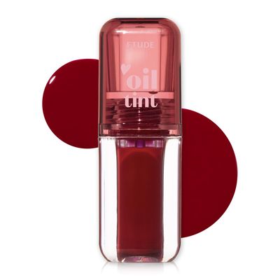 ETUDE Dear Darling Oil Tint #2 Plum Berry 4.2g | High Moisturizing and Strong Hydrating Lip OilLip Gloss | Smooth and Moist Lips | Non-Sticky Lip Oil Tint For Dry Lips | K-beauty