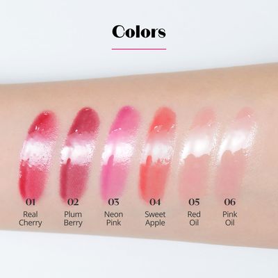 ETUDE Dear Darling Oil Tint #2 Plum Berry 4.2g | High Moisturizing and Strong Hydrating Lip OilLip Gloss | Smooth and Moist Lips | Non-Sticky Lip Oil Tint For Dry Lips | K-beauty