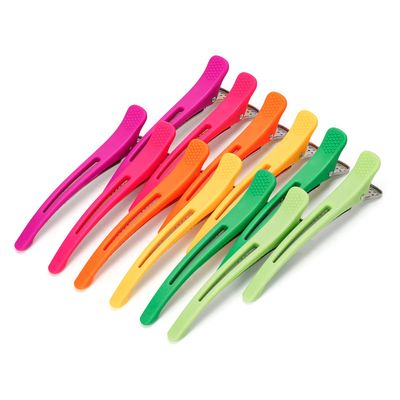 MEDOCA 12PCS Hair Clips for Styling - No Crease Hair Clips for Women - Non Slip Duck Billed Hair Roller Clips with Silicone Band - Salon Hair Sectioning Clips