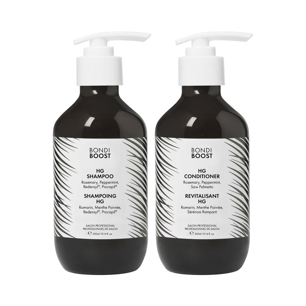 BondiBoost HG Duo Shampoo  Conditioner Bundle 10.14fl oz each - Improves Appearance for Thinning Hair - Volumizing  Hydrating  Nourishing - SulfateParaben Free, for WomenMen - Australian Made