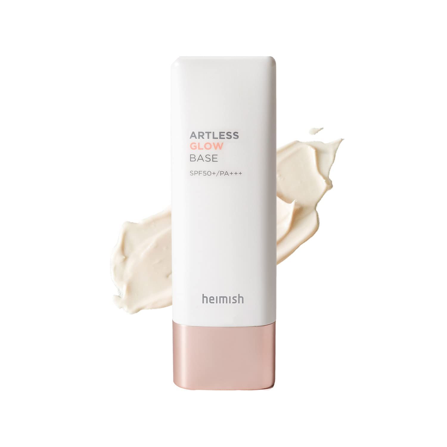 heimish Artless Glow Base SPF 50 PA 1.4fl.oz40ml | Moisturizer, Sunscreen to Makeup Base | Cruelty-free, All-In-One, Glowy Skin, All Skin Types, Lightweight, Soft Cream texture, face primer