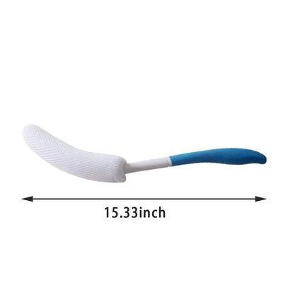 YF-ANEN Long Anti-Slip Curved Handle Bath Body Brush Bath Brush for Middle Aged, ElderlyPregnant Women Bath and Shower, 15.33 Inch