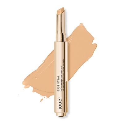 Jouer Essential High Coverage Concealer Pen - Under Eye Concealer for Dark Circles - Brightening Makeup for Eye Circles - Color Corrector Eye Primer with Hyaluronic Acid and Vitamin E