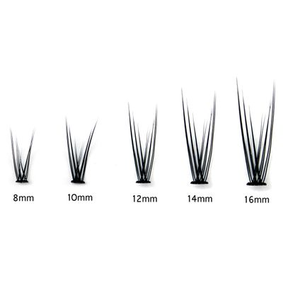 Bodermincer 120pcs D Curl 12D Fish Tail Lash Clusters Natural Soft Long PBT Mink False Eyelashes Individual Lashes Handmade Fake Eyelashes Extension (12mm)