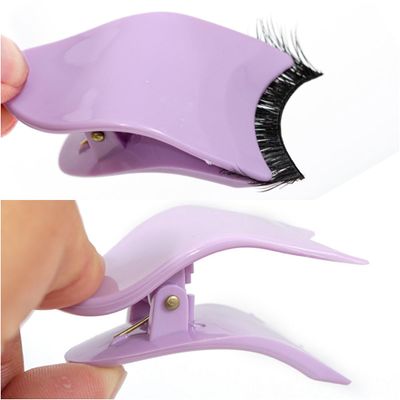 False Eyelash Applicator Tool 3 Pack Eyelash Clip Lash Buddy Makeup Tool for False Lash for Beginners EasyTo Wear (PurplePinkWhite