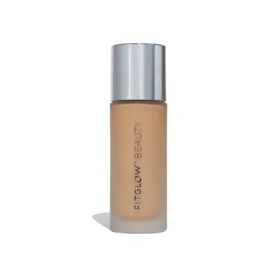 Fitglow Beauty - Natural Foundation Photo-Filtering Foundation | Vegan, Woman-Owned Clean Beauty (F3.7 - Medium Warm, Golden Undertones)