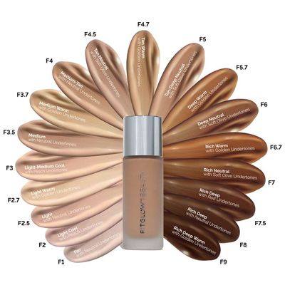 Fitglow Beauty - Natural Foundation Photo-Filtering Foundation | Vegan, Woman-Owned Clean Beauty (F3.7 - Medium Warm, Golden Undertones)