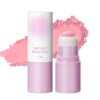 Soft Face Blush Stick, Matte Natural Long Lasting Blush for a Flawless Finish, Creamy Blendable Formula for All Skin Types, Everyday Wear Professional Quality Makeup (Natural pink, Large)