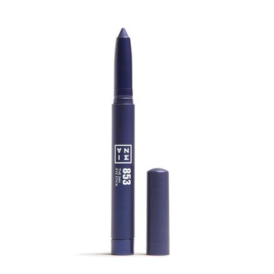 3INA The 24H Eye Stick - Creamy, Waterproof Formula - 2 In 1 Eyeshadow And Eyeliner - Highly Pigmented Shades - 24 Hour Long Lasting - Metallic Finish - 853 Metallic Deep Blue - 0.049 Oz