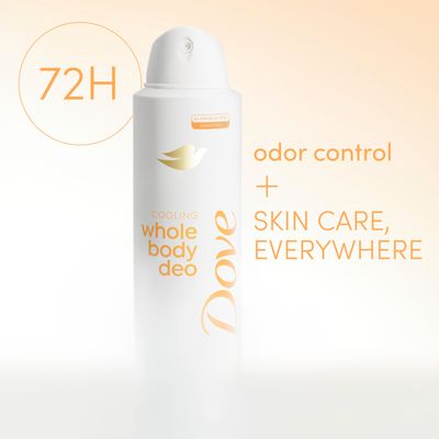Dove Whole Body Deodorant Cooling Spray Peach &amp; White Tea Aluminum Free 4oz