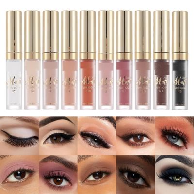 MAEPEOR Matte Liquid Eyeshadow 8 Colors Naked Smooth Creamy Eyeshadow Long Lasting and Waterproof Lightweight Eyeshadow (P05 Maple)