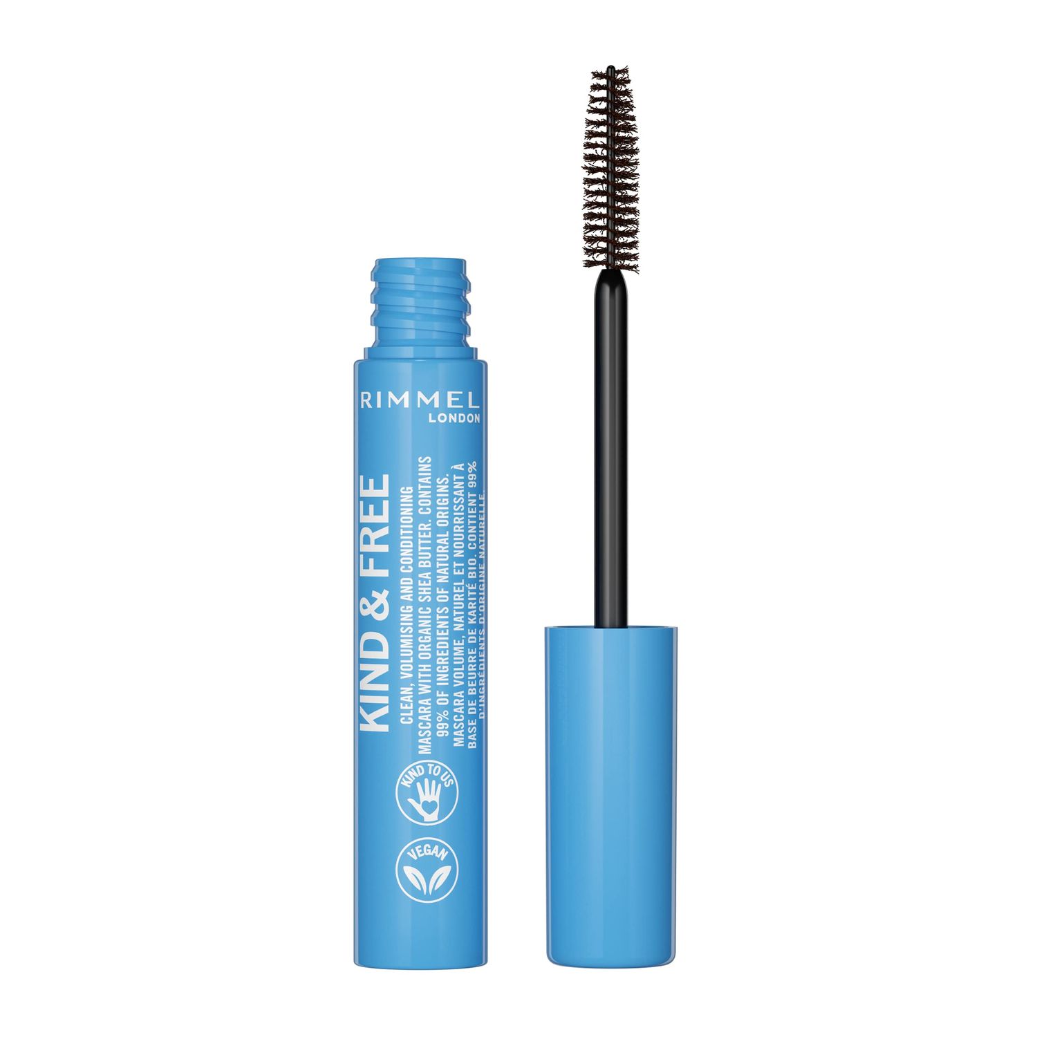 Rimmel London KIND &amp; FREE Mascara, Vegan Formula, Volumizing, Waterproof, 002, Black Brown, 0.23oz